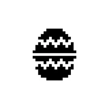 Easter egg. Pixel icon. Celebration vector illustration Stock Illustration