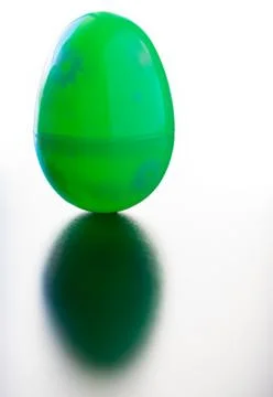 An easter egg is placed on a white background Stock Photos