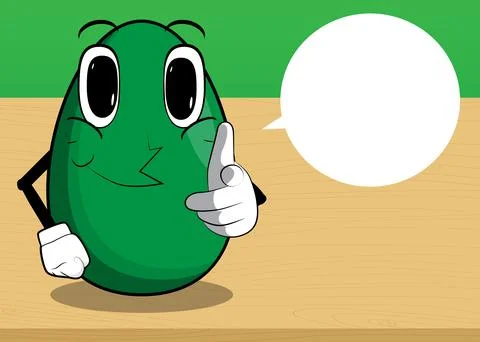 Easter Egg pointing at the viewer with his hand. Cartoon character with funny 库存插图