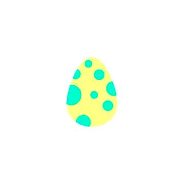 Easter egg with polka dot texture.Vector Illustration Stock Illustration