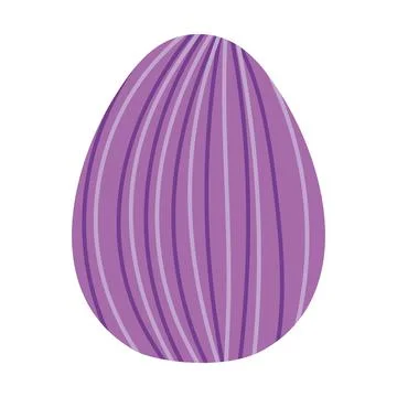 Easter egg with purple lines Stock Illustration