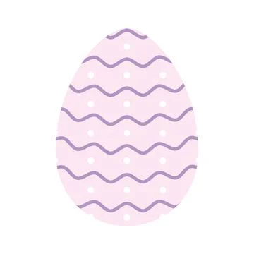 Easter egg with purple lines Stock Illustration