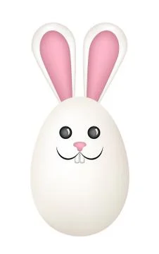 Easter egg with rabbit Stock Illustration