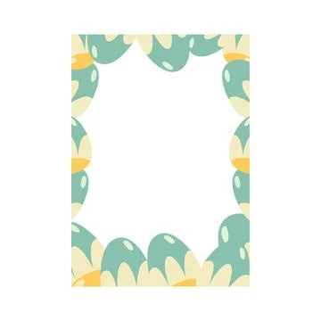 Easter egg rectangle frame design. Easter holiday egg hunt border in colorful Illustrazione stock