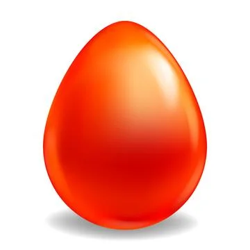 Easter egg red colorful, realistic 3D 스톡 일러스트