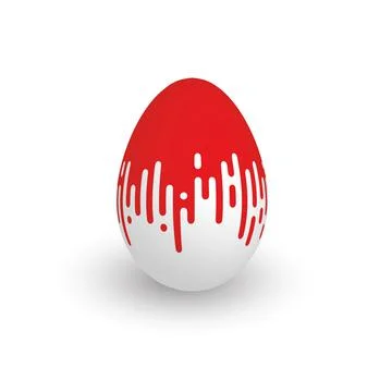 Easter egg with red dripping paint Stock Illustration