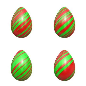 Easter egg red green easter egg red green collection isolated on white bac... Stock Photos