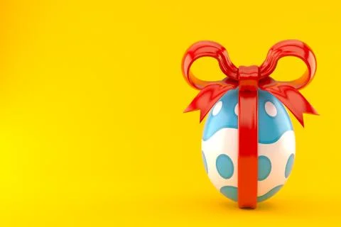 Easter egg with red ribbon Stock Illustration