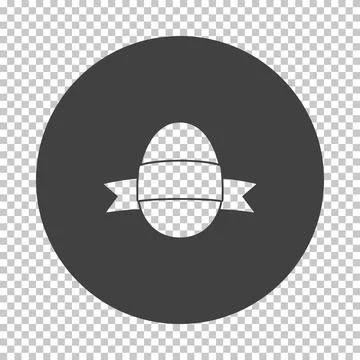 Easter Egg With Ribbon Icon Stock Illustration