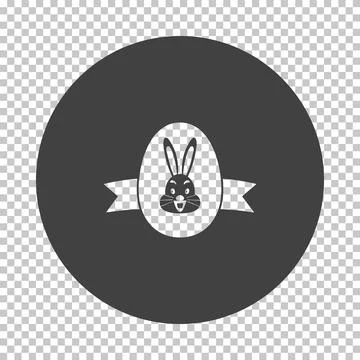 Easter Egg With Ribbon Icon Illustrazione stock