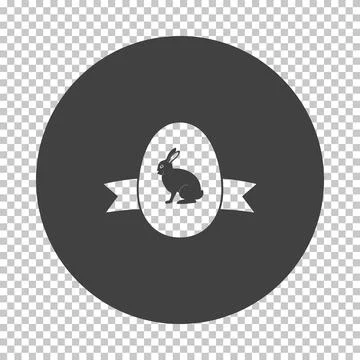 Easter Egg With Ribbon Icon Stock Illustration