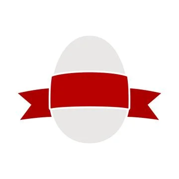 Easter Egg With Ribbon Icon Illustrazione stock