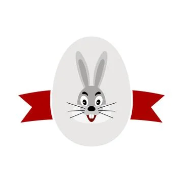 Easter Egg With Ribbon Icon Illustrazione stock