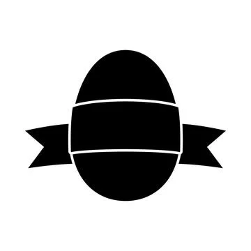 Easter Egg With Ribbon Icon Illustrazione stock