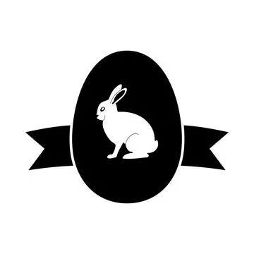 Easter Egg With Ribbon Icon Stock Illustration