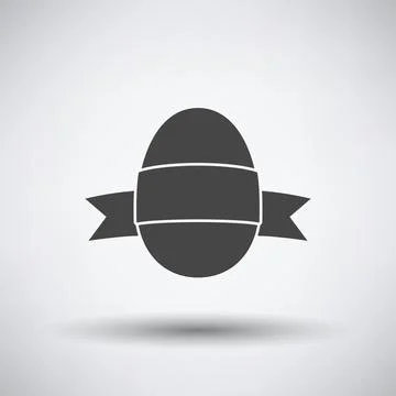 Easter Egg With Ribbon Icon Stock Illustration