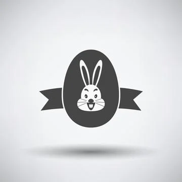 Easter Egg With Ribbon Icon Illustrazione stock