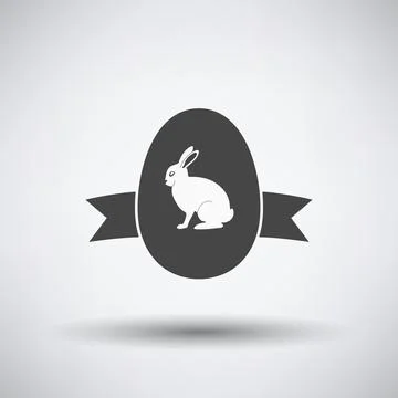 Easter Egg With Ribbon Icon Illustrazione stock