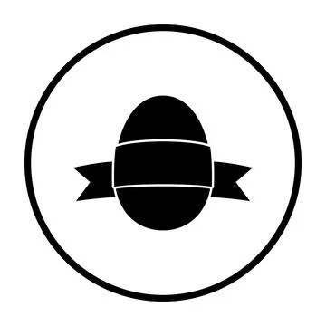 Easter Egg With Ribbon Icon Illustrazione stock
