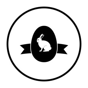 Easter Egg With Ribbon Icon Illustrazione stock