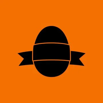 Easter Egg With Ribbon Icon Illustrazione stock