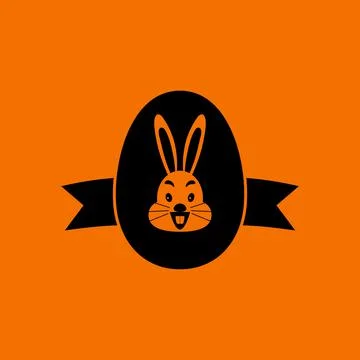 Easter Egg With Ribbon Icon Illustrazione stock