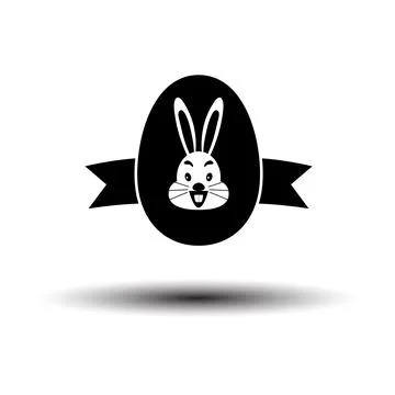 Easter Egg With Ribbon Icon Illustrazione stock