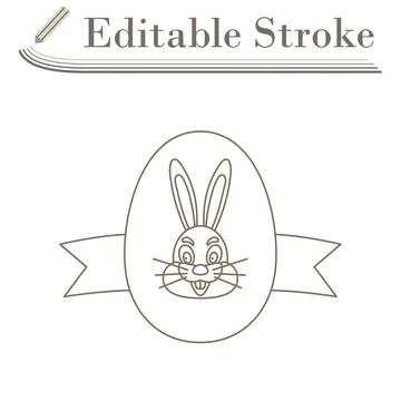 Easter Egg With Ribbon Icon Illustrazione stock