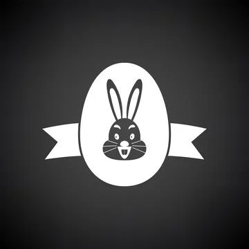 Easter Egg With Ribbon Icon Illustrazione stock