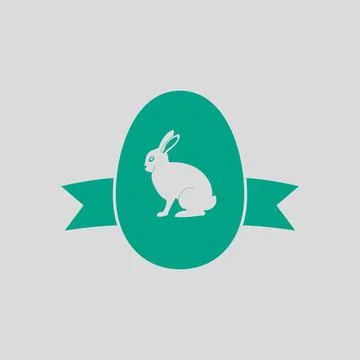 Easter Egg With Ribbon Icon Illustrazione stock