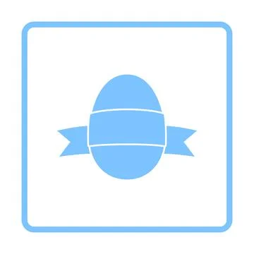 Easter Egg With Ribbon Icon Illustrazione stock