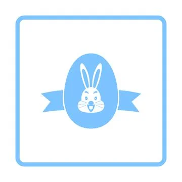 Easter Egg With Ribbon Icon Stock Illustration
