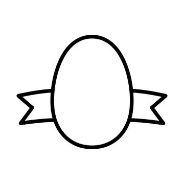 Easter Egg With Ribbon Icon Illustrazione stock