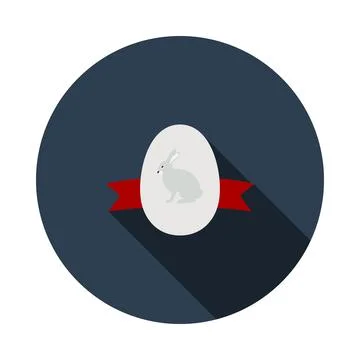 Easter Egg With Ribbon Icon Illustrazione stock