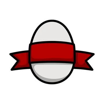 Easter Egg With Ribbon Icon Illustrazione stock