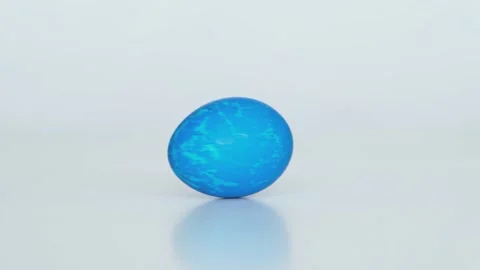 Easter egg rotates on a white background. Stock Footage 191755948