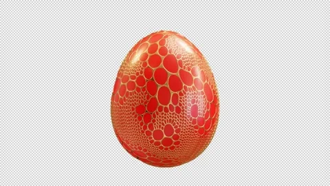 Easter Egg Rotation Animation Stock Footage 295443501