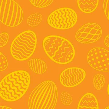 Easter egg seamless pattern. Bright color, holiday eggs texture. Simple abstr Illustrazione stock