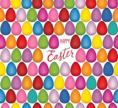 Easter egg seamless pattern. Festive spring holiday background  for printing Stock Illustration