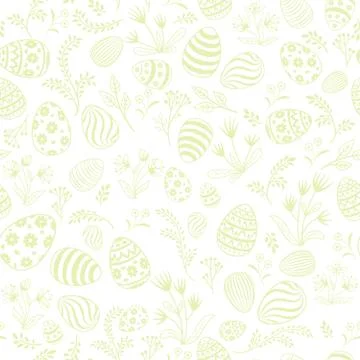 Easter seamless background with eggs. Gift card egg ornament
