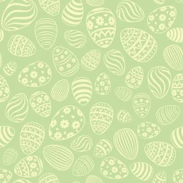 Easter egg seamless pattern. Holiday background Stock Illustration
