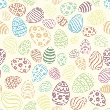 Easter egg seamless pattern. Holiday background Illustrazione stock
