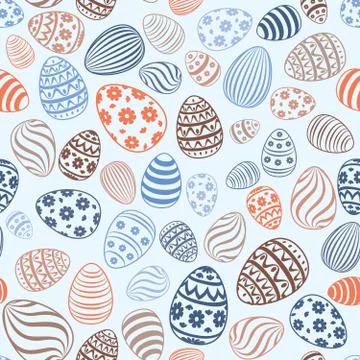 Easter egg seamless pattern. Holiday background Illustrazione stock