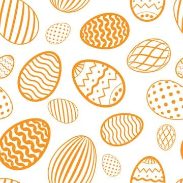 Easter egg seamless pattern. Pastel color, holiday eggs texture. Simple abstr 스톡 일러스트