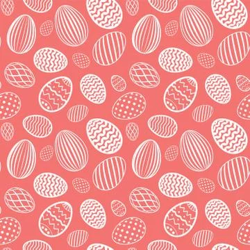 Easter egg seamless pattern. Pastel color, holiday eggs texture. Simple abstr Illustrazione stock