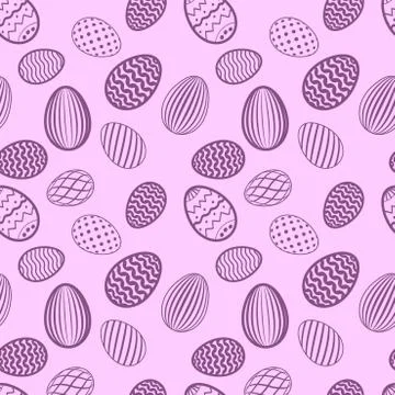 Easter egg seamless pattern. Pastel color, holiday eggs texture. Simple abstr 스톡 일러스트