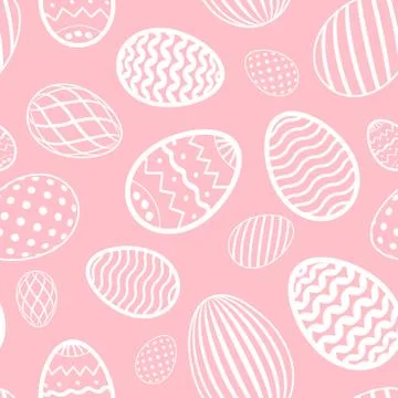 Easter egg seamless pattern. Pastel color, holiday eggs texture. Simple abstr イラスト素材