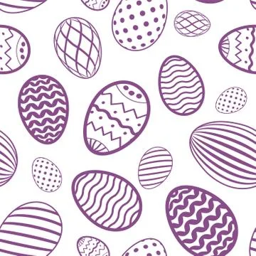 Easter egg seamless pattern. Pastel color, holiday eggs texture. Simple abstr 스톡 일러스트