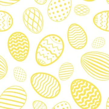 Easter egg seamless pattern. Pastel color, holiday eggs texture. Simple abstr Stock Illustration