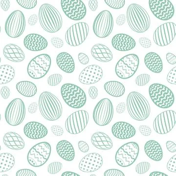 Easter egg seamless pattern. Pastel color, holiday eggs texture. Simple abstr 스톡 일러스트